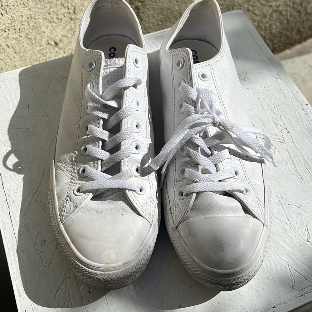 White leather converse